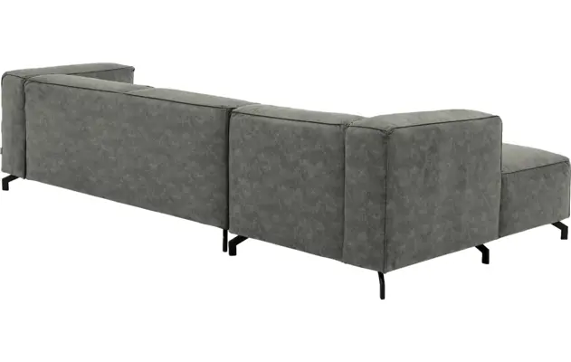 Goossens loungebank calvin grijs micro leer - 8190319-636-04-gespiegeld