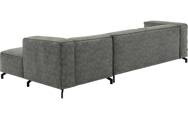 Goossens loungebank calvin grijs micro leer - 8190319-636-04