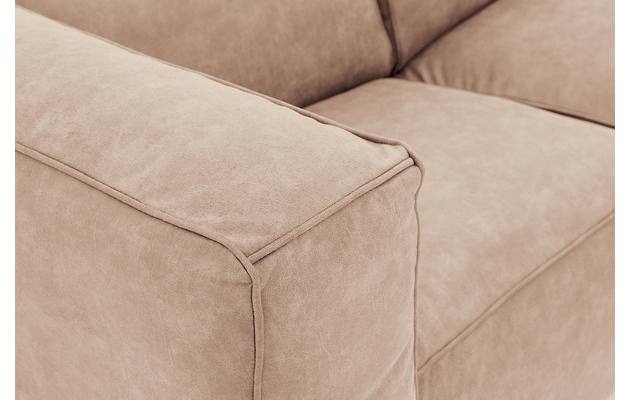 Goossens loungebank calvin beige micro leer - 8190319-637-09