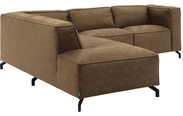 Goossens hoekbank calvin groen micro leer - 8190320-626-03