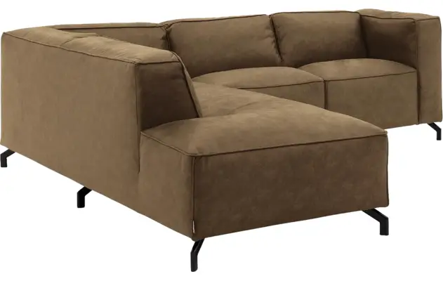 Goossens hoekbank calvin groen micro leer - 8190320-626-03