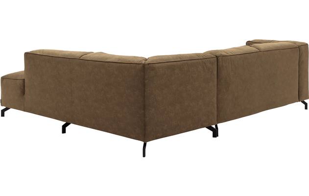 Goossens hoekbank calvin groen micro leer - 8190320-626-04-gespiegeld