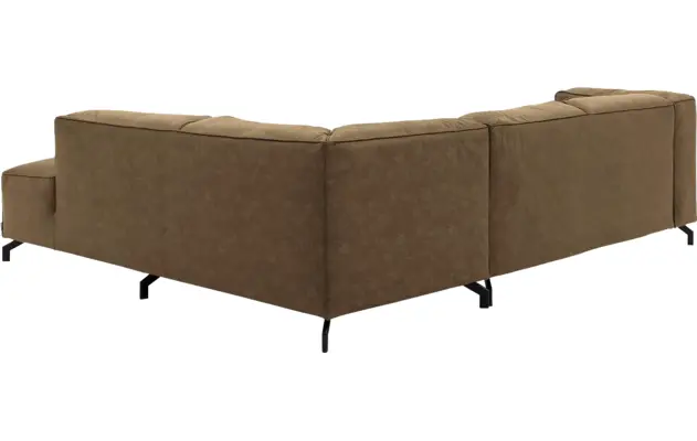 Goossens hoekbank calvin groen micro leer - 8190320-626-04-gespiegeld