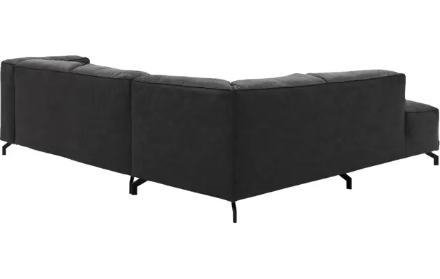 Goossens hoekbank calvin grijs micro leer - 8190320-634-04