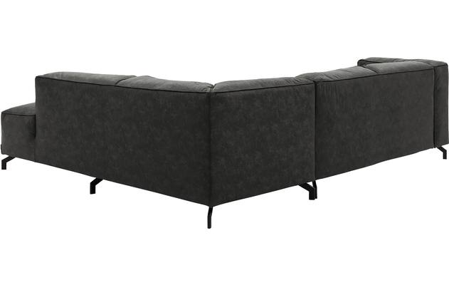 Goossens hoekbank calvin grijs micro leer - 8190320-635-04-gespiegeld