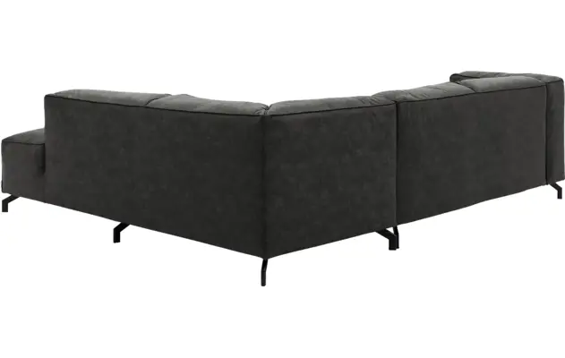 Goossens hoekbank calvin grijs micro leer - 8190320-635-04-gespiegeld