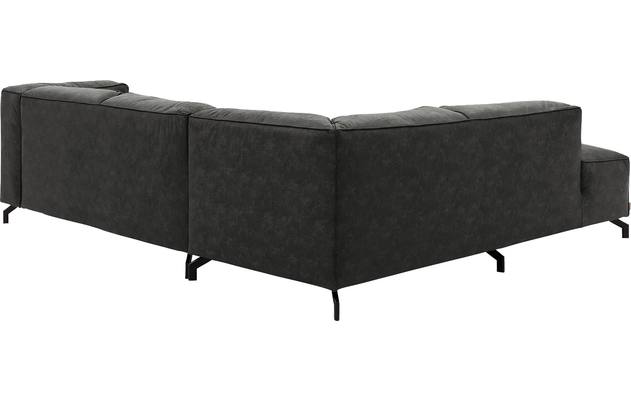 Goossens hoekbank calvin grijs micro leer - 8190320-635-04