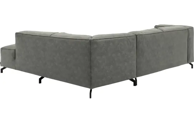 Goossens hoekbank calvin grijs micro leer - 8190320-636-04-gespiegeld