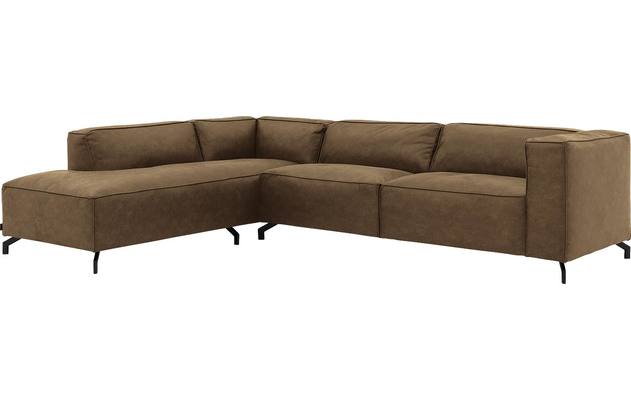 Goossens hoekbank calvin groen micro leer - 8190321-626-02