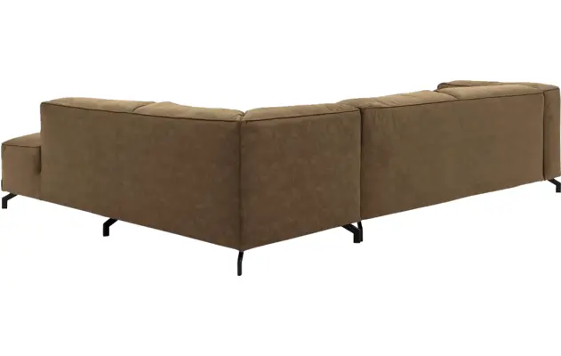 Goossens hoekbank calvin groen micro leer - 8190321-626-04-gespiegeld