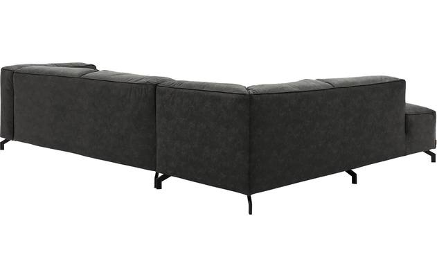 Goossens hoekbank calvin grijs micro leer - 8190321-635-04