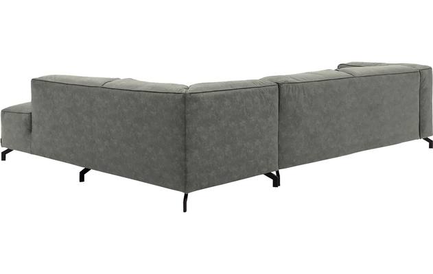 Goossens hoekbank calvin grijs micro leer - 8190321-636-04-gespiegeld