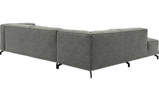 Goossens hoekbank calvin grijs micro leer - 8190321-636-04