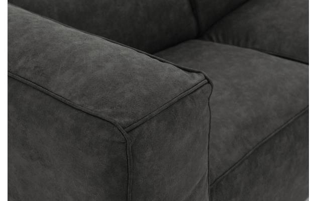 Goossens loungebank calvin grijs micro leer - 8190322-635-09