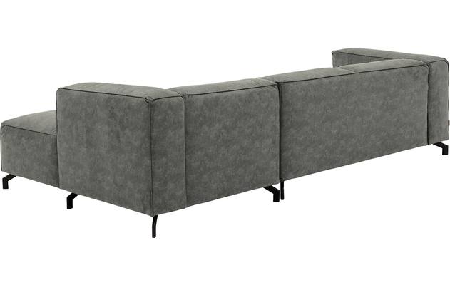 Goossens loungebank calvin grijs micro leer - 8190322-636-04