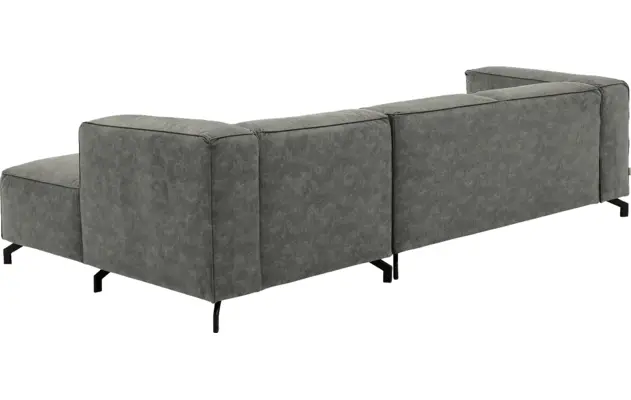 Goossens loungebank calvin grijs micro leer - 8190322-636-04