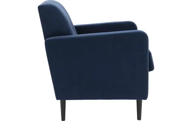 Goossens fauteuil hipp blauw stof - 8190350-03