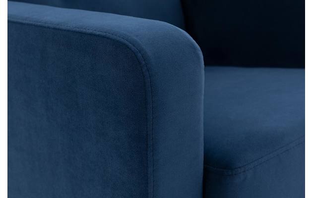 Goossens fauteuil hipp blauw stof - 8190350-05