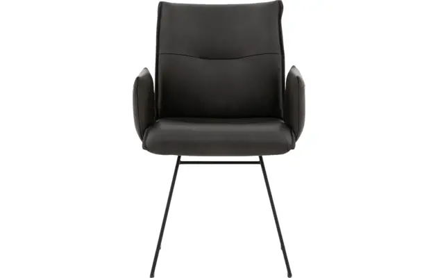 Goossens excellent eetkamerstoel nica grijs leer - 8190370-01