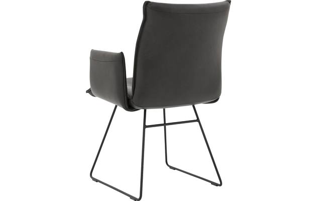 Goossens excellent eetkamerstoel nica grijs leer - 8190370-02