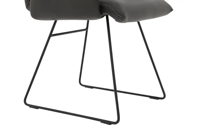Goossens excellent eetkamerstoel nica grijs leer - 8190370-04