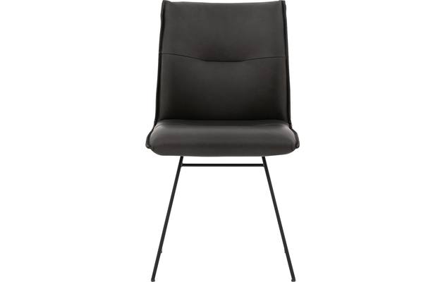 Goossens excellent eetkamerstoel nica grijs leer - 8190371-01