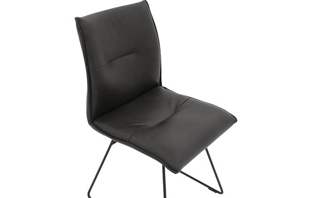 Goossens excellent eetkamerstoel nica grijs leer - 8190371-04