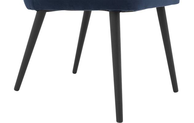 Goossens eetkamerstoel rob blauw stof - 8190375-05