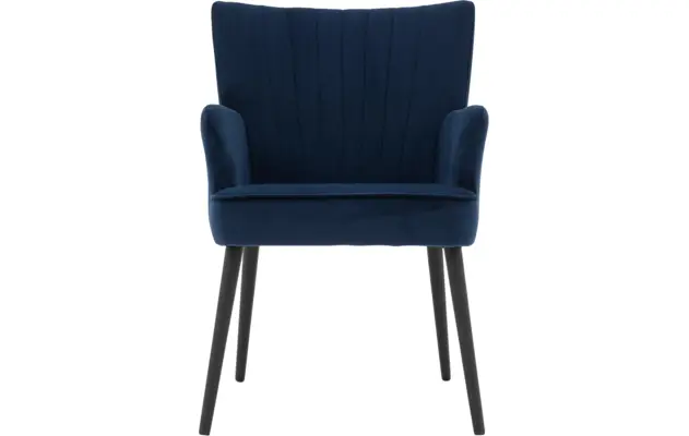 Goossens eetkamerstoel rob blauw stof - 8190376-01