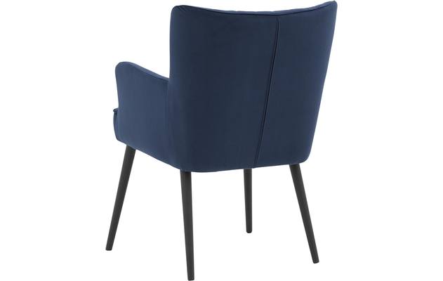 Goossens eetkamerstoel rob blauw stof - 8190376-03