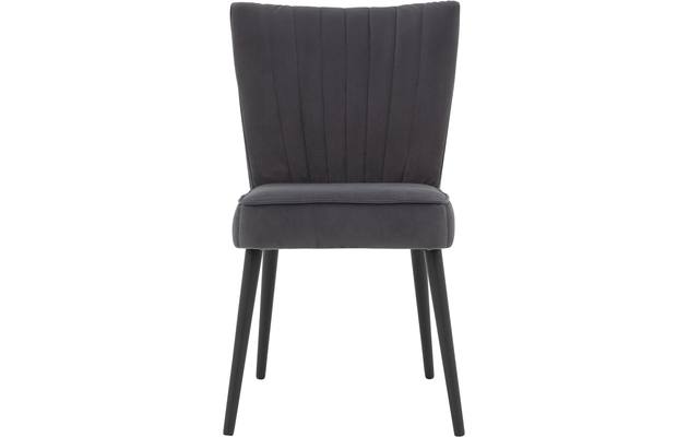 Goossens eetkamerstoel rob grijs stof - 8190377-01
