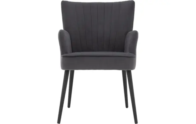 Goossens eetkamerstoel rob grijs stof - 8190378-01