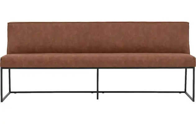 Goossens excellent eetkamerbank tom bruin micro leer - 8190385-01