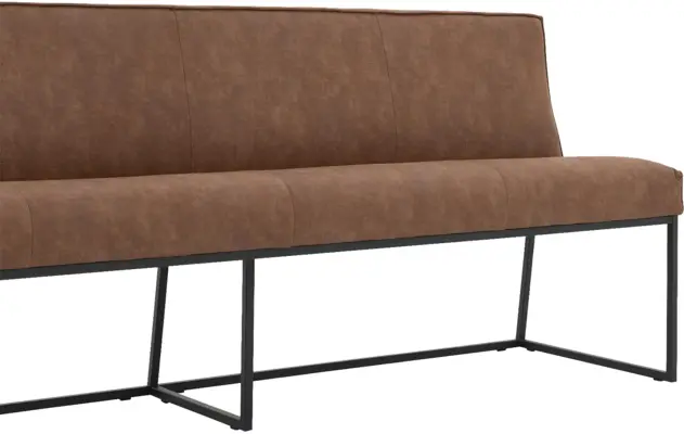 Goossens excellent eetkamerbank tom bruin micro leer - 8190385-05