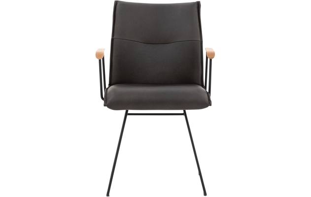 Goossens excellent eetkamerstoel nica grijs leer - 8190393-01