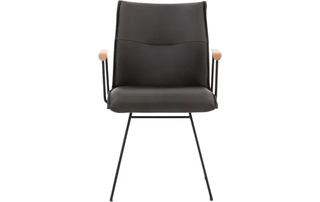 Goossens excellent eetkamerstoel nica grijs leer - 8190393-01
