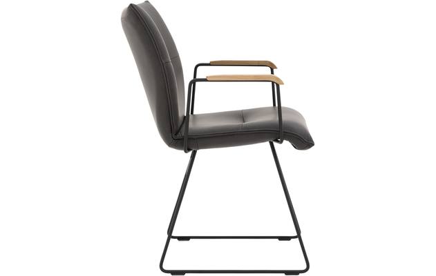 Goossens excellent eetkamerstoel nica grijs leer - 8190393-03