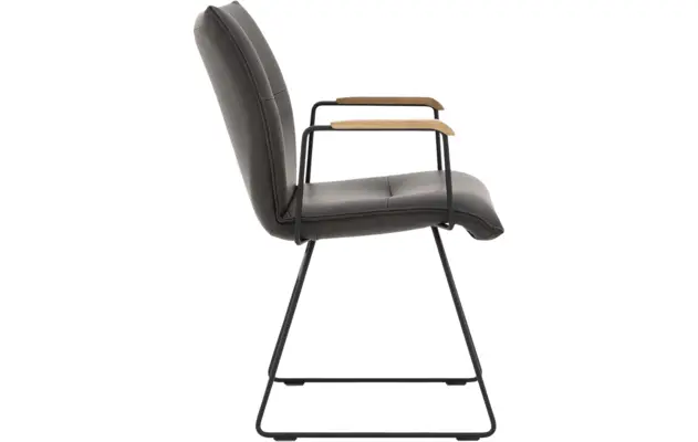 Goossens excellent eetkamerstoel nica grijs leer - 8190393-03