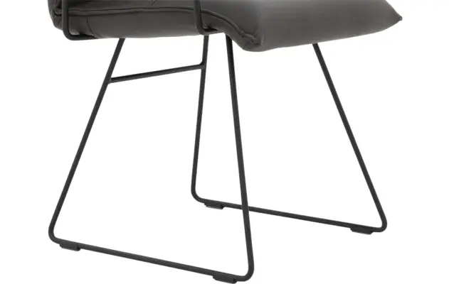 Goossens excellent eetkamerstoel nica grijs leer - 8190393-05