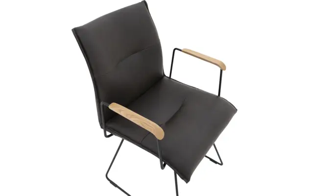 Goossens excellent eetkamerstoel nica grijs leer - 8190393-06