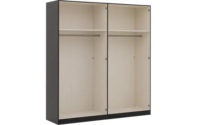 Goossens kledingkast easy storage ddk zwart hoogwaardig meubelplaat - 8190479-09