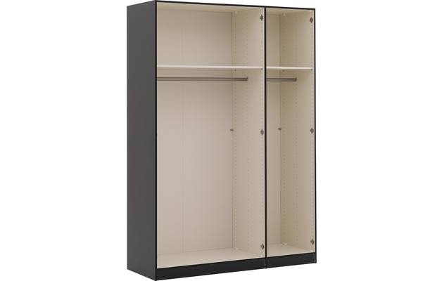 Goossens kledingkast easy storage ddk zwart hoogwaardig meubelplaat - 8190510-11