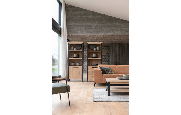 Goossens boekenkast santos bruin eiken - 8190602-bank_harm-06