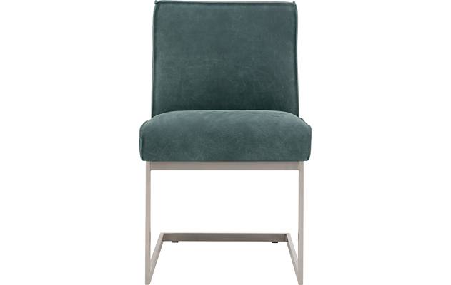 Goossens excellent eetkamerstoel tom groen leer - 8190647-01
