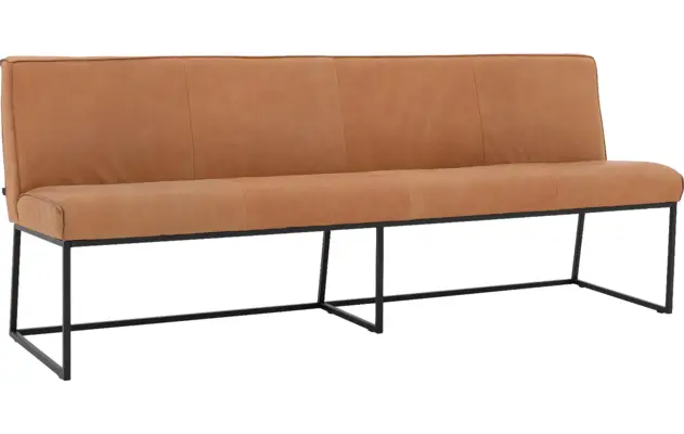 Goossens excellent eetkamerbank tom bruin leer - 8190648-02