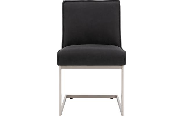 Goossens excellent eetkamerstoel tom zwart leer - 8190653-01