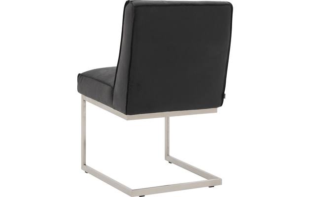 Goossens excellent eetkamerstoel tom zwart leer - 8190653-03