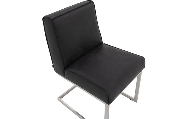 Goossens excellent eetkamerstoel tom zwart leer - 8190653-05