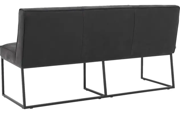 Goossens excellent eetkamerbank tom zwart leer - 8190654-03