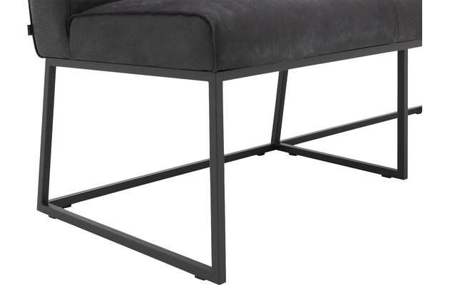 Goossens excellent eetkamerbank tom zwart leer - 8190654-04
